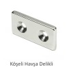 10X10X5mm Delik 8/4 Neodyum Magnet (Havşa Delik)