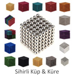 Sihirli metal rengi Küre - Hobi Magnet / 5mm (1set, 216 adet)