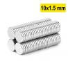 10x1,5 mm, Yuvarlak Neodyum Mıknatıs, Güçlü Magnet, (Çap: 10 mm, Kalınlık: 1,5 mm)