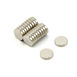 10x2 mm, Yuvarlak Neodyum Mıknatıs, Güçlü Magnet, (Çap: 10 mm x Kalınlık: 2 mm)