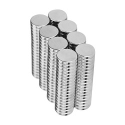 10x2 mm, Yuvarlak Neodyum Mıknatıs, Güçlü Magnet, (Çap: 10 mm x Kalınlık: 2 mm)