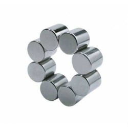 10x10 mm, Yuvarlak Neodyum Mıknatıs, Güçlü Magnet, (Çap: 10 mm, Kalınlık: 10 mm)