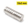 10x3 mm, Yuvarlak Neodyum Mıknatıs, Güçlü Magnet, (Çap: 10 mm, Kalınlık: 3 mm)