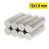 12x1,8 mm, Yuvarlak Neodyum Mıknatıs, Güçlü Magnet, (Çap: 12 mm, Kalınlık: 1,8 mm)