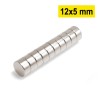 12x5 mm, Yuvarlak Neodyum Mıknatıs, Güçlü Magnet, (Çap: 12 mm, Kalınlık: 5 mm)