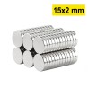 15x2 mm, Yuvarlak Neodyum Mıknatıs, Güçlü Magnet, (Çap: 15 mm, Kalınlık: 2 mm)