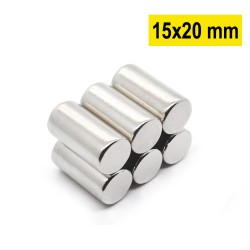 15x20 mm, Yuvarlak Neodyum Mıknatıs, Güçlü Magnet, (Çap: 15 mm, Kalınlık: 20 mm)