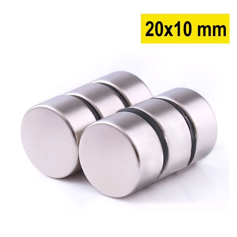 20x10 mm, Yuvarlak Neodyum Mıknatıs, Güçlü Magnet, (Çap: 20 mm, Kalınlık: 10 mm)