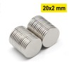 20x2 mm, Yuvarlak Neodyum Mıknatıs, Güçlü Magnet, (Çap: 20 mm, Kalınlık: 2 mm)