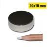 30x10 mm, Yuvarlak Neodyum Mıknatıs, Güçlü Magnet, (Çap: 30 mm, Kalınlık: 10 mm)