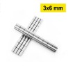 3x6 mm, Yuvarlak Neodyum Mıknatıs, Güçlü Magnet, (Çap: 3 mm, Kalınlık: 6 mm)