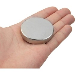 50x10 mm, Yuvarlak Neodyum Mıknatıs, Güçlü Magnet, (Çap: 50 mm, Kalınlık: 10 mm)