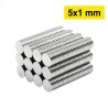 5x1 mm, Yuvarlak Neodyum Mıknatıs, Güçlü Magnet, (Çap: 5 mm, Kalınlık: 1 mm)