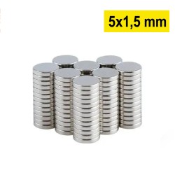 5x1,5 mm, Yuvarlak Neodyum...