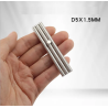 5x1,5 mm, Yuvarlak Neodyum Mıknatıs, Güçlü Magnet, (Çap: 5 mm, Kalınlık: 1,5 mm)