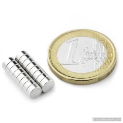 5x2 mm, Yuvarlak Neodyum Mıknatıs, Güçlü Magnet, (Çap: 5 mm, Kalınlık: 2 mm)