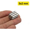 5x2 mm, Yuvarlak Neodyum Mıknatıs, Güçlü Magnet, (Çap: 5 mm, Kalınlık: 2 mm)