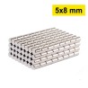 5x8 mm, Yuvarlak Neodyum Mıknatıs, Güçlü Magnet, (Çap: 5 mm, Kalınlık: 8 mm)