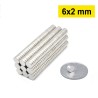 6x2 mm, Yuvarlak Neodyum Mıknatıs, Güçlü Magnet, (Çap: 6 mm, Kalınlık: 2 mm)