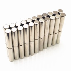 6x25 mm, Yuvarlak Neodyum Mıknatıs, Güçlü Magnet, (Çap: 6 mm, Kalınlık: 25 mm)