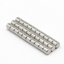 6x6 mm, Yuvarlak Neodyum Mıknatıs, Güçlü Magnet, (Çap: 6 mm, Kalınlık: 6 mm)