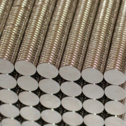 7x1,5 mm, Yuvarlak Neodyum Mıknatıs, Güçlü Magnet, (Çap: 7 mm, Kalınlık: 1,5 mm)