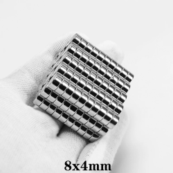 8x4 mm, Yuvarlak Neodyum Mıknatıs, Güçlü Magnet, (Çap: 8 mm, Kalınlık: 4 mm) 5.0 / 5