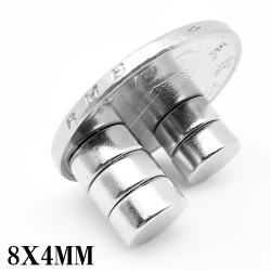 8x4 mm, Yuvarlak Neodyum Mıknatıs, Güçlü Magnet, (Çap: 8 mm, Kalınlık: 4 mm) 5.0 / 5