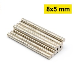 8x5 mm, Yuvarlak Neodyum...