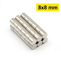 8x8 mm, Yuvarlak Neodyum...