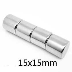 15x15 mm, Yuvarlak Neodyum Mıknatıs, Güçlü Magnet, (Çap: 15 mm, Kalınlık: 15 mm)