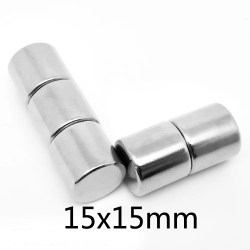 15x15 mm, Yuvarlak Neodyum Mıknatıs, Güçlü Magnet, (Çap: 15 mm, Kalınlık: 15 mm)