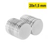 20x1,5 mm, Yuvarlak Neodyum Mıknatıs, Güçlü Magnet, (Çap: 20 mm, Kalınlık: 1,5 mm)