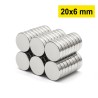 20x6 mm, Yuvarlak Neodyum Mıknatıs, Güçlü Magnet, (Çap: 20 mm, Kalınlık: 6 mm)