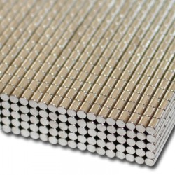 2x3 mm, Yuvarlak Neodyum Mıknatıs, Güçlü Magnet, (Çap: 2 mm, Kalınlık: 3 mm)