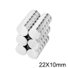 22x10 mm, Yuvarlak Neodyum Mıknatıs, Güçlü Magnet, (Çap: 22 mm, Kalınlık: 10 mm)