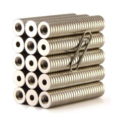 12x3 mm, Yuvarlak, Havşalı, Neodyum Mıknatıs, Güçlü Magnet, (Çap:12mm, Kalınlık:3mm)