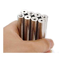 12x3 mm, Yuvarlak, Havşalı, Neodyum Mıknatıs, Güçlü Magnet, (Çap:12mm, Kalınlık:3mm)