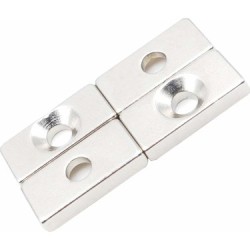 10X10X5mm Delik 8/4 Neodyum Magnet (Havşa Delik)