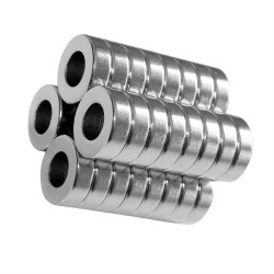 8X4mm Delik 4mm Neodimyum Magnet